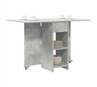 vidaXL Table à dîner 115 x 70 x 75 cm Bois d'ingénierie Gris béton