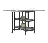vidaXL Table à dîner 122 x 80 x 76,5 cm Bois d'ingénierie Sonoma Gris, Une Table à Manger rectangulaire Moderne, Bois d'ingénierie, Espace de Rangement, Assemblage Facile, Design Compact
