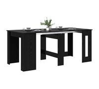 vidaXL Table à dîner 180 x 85 x 75 cm Bois d'ingénierie Chêne Noir, Salle à Manger Moderne, Table rectangulaire Extensible, Surface Pratique, pièce maîtresse résistante à l'eau