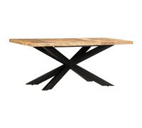 Vidaxl Table À Dîner 180x90x76 Cm Bois De Manguier Brut Solide Marron