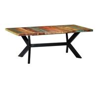 Vidaxl Table À Manger 200x100x75 Cm Bois De Récupération Solide Multicolore