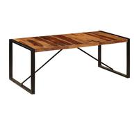 vidaXL Table à dîner 200x100x75 cm Bois de Sesham solide Noir