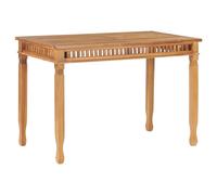 Vidaxl Table À Dîner De Jardin 120x65x80 Cm Bois De Teck Solide