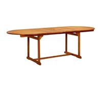 vidaXL Table à dîner de jardin, (160-240)x100x75cm Bois d'acacia massif