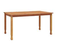 vidaXL Table à Dîner de Jardin, Table à Manger, Meuble de Repas Balcon Patio Terrasse Extérieur, Moderne, Marron Bois Massif de Teck