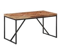 vidaXL Table à Dîner Table de Salle à Manger Table de Repas Meuble de Cuisine Intérieur Maison 140x70x76 cm Bois Massif d'Acacia et de Manguier
