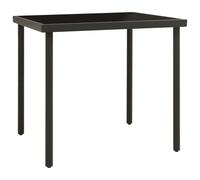 Vidaxl Table À Dîner D'extérieur Anthracite 80x80x72 Cm Verre Et Acier Gris