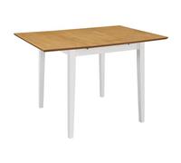 vidaXL Table à dîner extensible Blanc (80-120) x 80 x 74 cm MDF