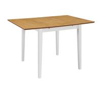 Vidaxl Table À Dîner Extensible Blanc (80-120) X 80 X 74 Cm Mdf Blanc