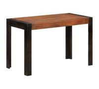 Vidaxl Table À Dîner Marron Miel 120x60x76 Cm Bois De Manguier Massif Marron