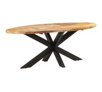 Table à dîner ovale 200x100x75 cm Bois de manguier brut