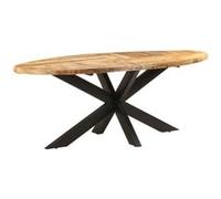 Table à dîner ovale 200x100x75 cm Bois de manguier brut