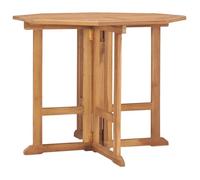 vidaXL Table à dîner pliante de jardin 90×90×75 cm Bois de teck solide