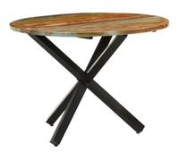vidaXL Table à dîner ronde 100x100x75 cm Bois de récupération massif