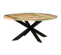 vidaXL Table à dîner ronde 175x75 cm Bois de récupération massif Brun G