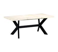 vidaXL Table à Dîner Table de Salle à Manger Meuble de Cuisine Table de Repas Mobilier à Dîner Maison Intérieur Bois de Manguier Massif