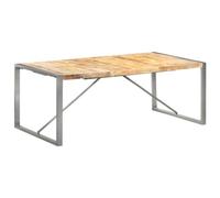 vidaXL Table à Dîner Table de Salle à Manger Table de Repas Meuble de Cuisine Maison Intérieur 200x100x75 cm Bois de Manguier Massif Brut