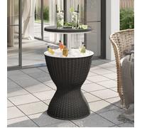 Table À Glacière 3 En 1 Noir Polypropylène Vidaxl Vidaxl Noir