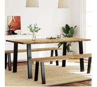 Vidaxl Table À Manger 150x90x75 Cm Bois D'acacia Solide Marron