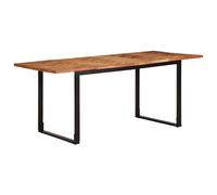 vidaXL Table à Manger 180x90x75 cm Bois Massif d'acacia, Table de Salle à Manger, Table à dîner, Meuble à Manger, Table de Cuisine