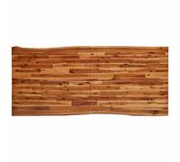vidaXL Table à manger 200x90x75 cm – bois d'acacia solide, bord vif – Marron
