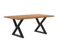 vidaXL Table à manger avec bord vivant 180x100x74 cm bois massif chêne, table de cuisine, table de restaurant, bureau, table à dîner, meuble à manger