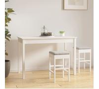 vidaXL Table à manger Blanc 110x55x75 cm Bois massif de pin 814250