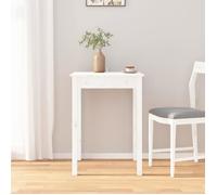 vidaXL Table à manger Blanc 55x55x75 cm Bois massif de pin 814255