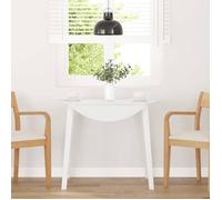 vidaXL Table à manger blanc bois massif et caoutchouc, table de salle à manger, table à dîner, meuble à manger, table de 4102529