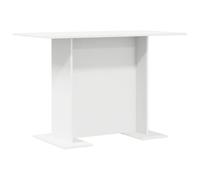vidaXL Table à Manger Blanche 110x60x75 cm en Bois d'ingénierie