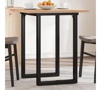 Table a manger fixe sans tiroir 2 personnes carre en Bois L 70 cm