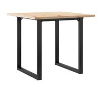 vidaXL Table à manger Cadre en O 80x80x75,5 cm Bois de pin massif et acier