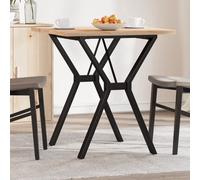 Vidaxl Table À Manger Cadre En Y 70x70x75,5cm Bois De Pin Massif Acier Multicolore