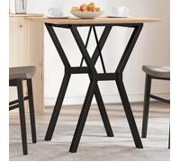 vidaXL Table à Manger Cadre en Y, Table à Dîner, Table de Repas Cuisine Restaurant Intérieur, 70x70x75 cm Bois de Pin Massif