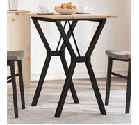 vidaXL Table à manger Cadre en Y 80x50x75 cm Bois de pin massif et acier