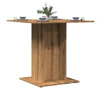 vidaXL Table à manger chêne artisanal 80x80x75 cm bois d'ingénierie, table, table de cuisine, table à dîner, tables, tables 855811