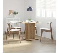 vidaXL Table à manger chêne artisanal 80x80x75 cm bois d'ingénierie Marron