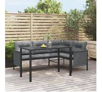 vidaXL Table à manger de jardin anthracite 110x54x70 cm acier 364600