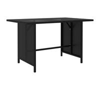 Vidaxl Table À Manger De Jardin Noir 110x70x65 Cm Résine Tressée Noir