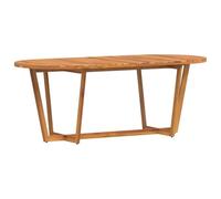 vidaXL Table à manger de jardin ovale 200 x 90 x 75 cm en bois massif d'acacia