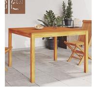vidaXL Table à Manger de Jardin, Table de Repas, Meuble d’Extérieur, Table à Dîner de Terrasse Patio, Moderne, Bois d'Acacia Massif