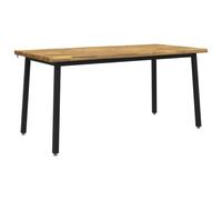 vidaXL Table à Manger en Bord Vivant 140 x 90 x 75 cm Blanc