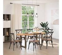 Vidaxl Table À Manger Marron Clair Bois De Chêne Massif Ovale