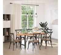 Vidaxl Table À Manger Marron Clair Bois De Chêne Massif Ovale