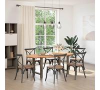 Vidaxl Table À Manger Marron Clair Bois De Chêne Massif Ovale