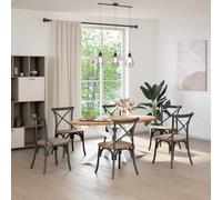 Vidaxl Table À Manger Marron Clair Bois De Chêne Massif Ovale