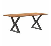vidaXL Table à Manger Marron Clair Bois de chêne Massif rectangulaire