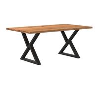 vidaXL Table à Manger Marron Clair Bois de chêne Massif rectangulaire