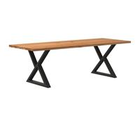 vidaXL Table à Manger Marron Clair Bois de chêne Massif rectangulaire
