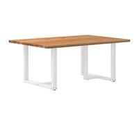 Vidaxl Table À Manger Marron Clair Bois De Chêne Massif Rectangulaire Marron